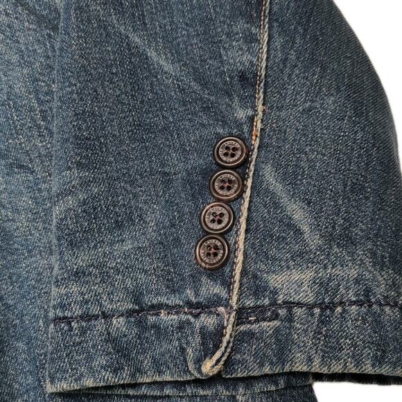 LRL Ralph Lauren Lace Patchwork Denim Blazer Womens Size 22W Blue Indigo NEW NWT - Picture 8 of 16